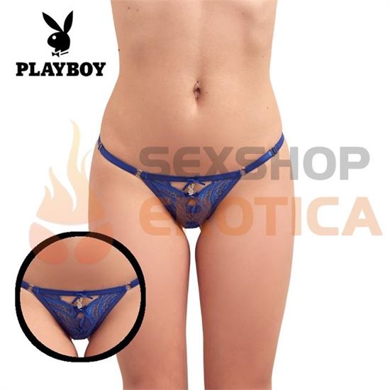 Tanga azul ajustable premium